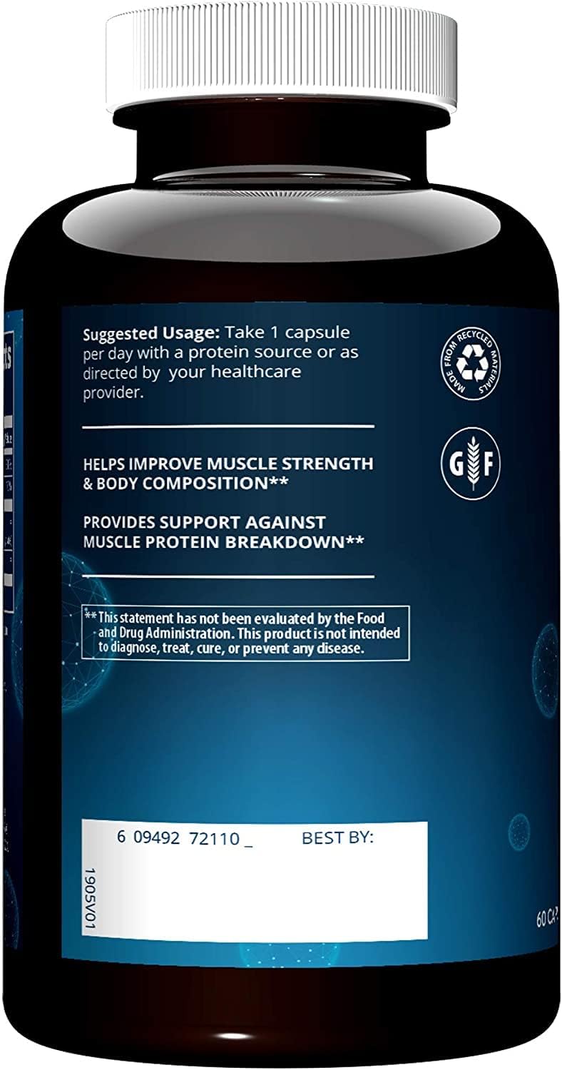 MRM Nutrition HMB 1000 - For Women & Men - Beta-Hydroxy Beta-Methylbutyrate, 1,000 mg of Calcium HMB per serving - Supports Muscle Health, Strength & Recovery, Non-GMO, Gluten-Free - 60 Servings