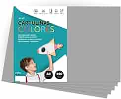 Cartoncino Colorato A4 180gr - 10 Fogli Grigi Per Fai Da Te, Stampa, Lavoretti Creativi E Scuola - Colori Intensi