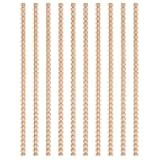 Wood Trim, 15.75 Inch Decorative Beaded Wood Trim Moulding, 10 Pieces Unfinished Wooden Half Molding Beads, Decorative Beaded Woods Trims, DI Y Model Accessories for Woods Craft Supplies