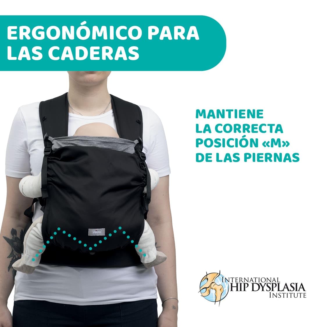 Skin Fit - Portabebés ergonómico ideal para bebés de 0 meses a 9 kg, ajustable y seguro para bebés con correas cruzadas acolchadas, cinturón abdominal y capucha