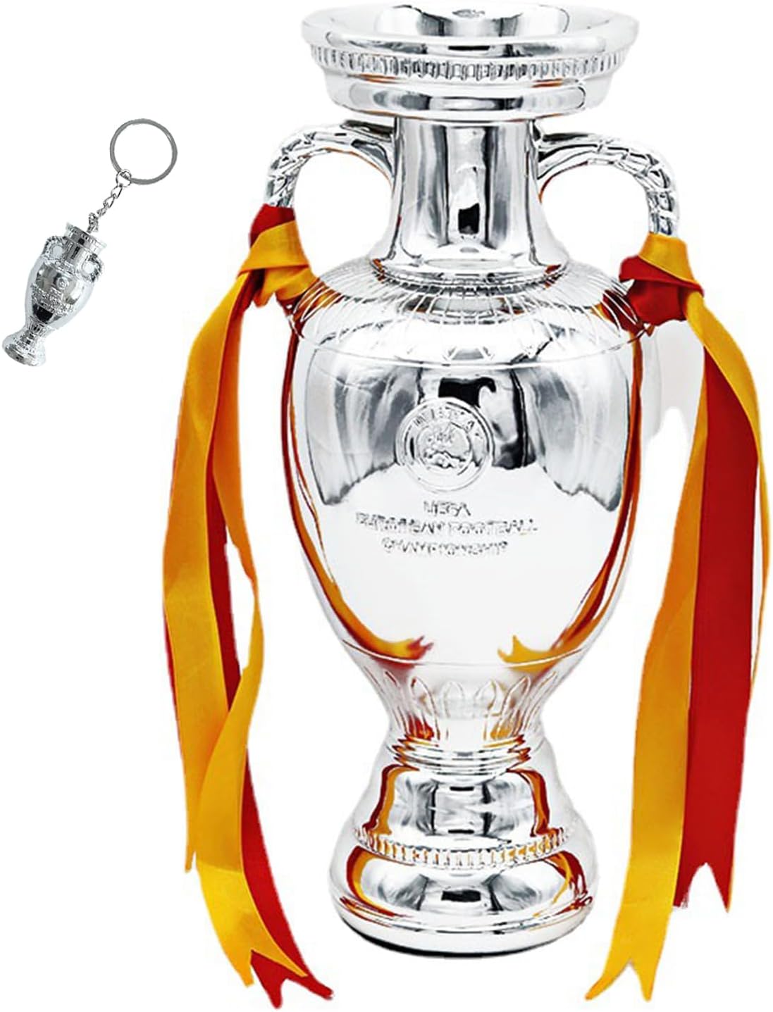 5 Different Sizes Football Championship Tophy, 2024 European Replica Football Delaunay Cup, Resin Soccer Award Sport Fans Souvenir, Silver