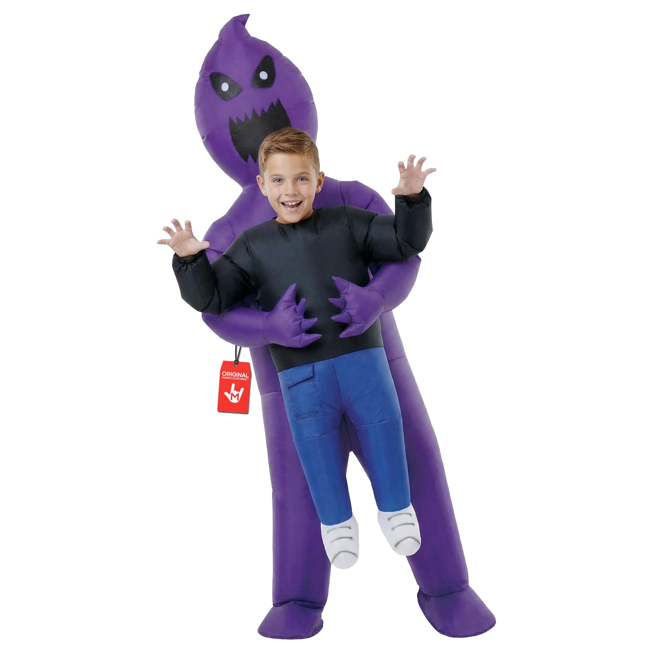 Morph Costumes Costume Fantasma Gonfiabile Bambino - Vestito Halloween per Bambini, Abito Spettrale per Feste e Party, Taglia Unica
