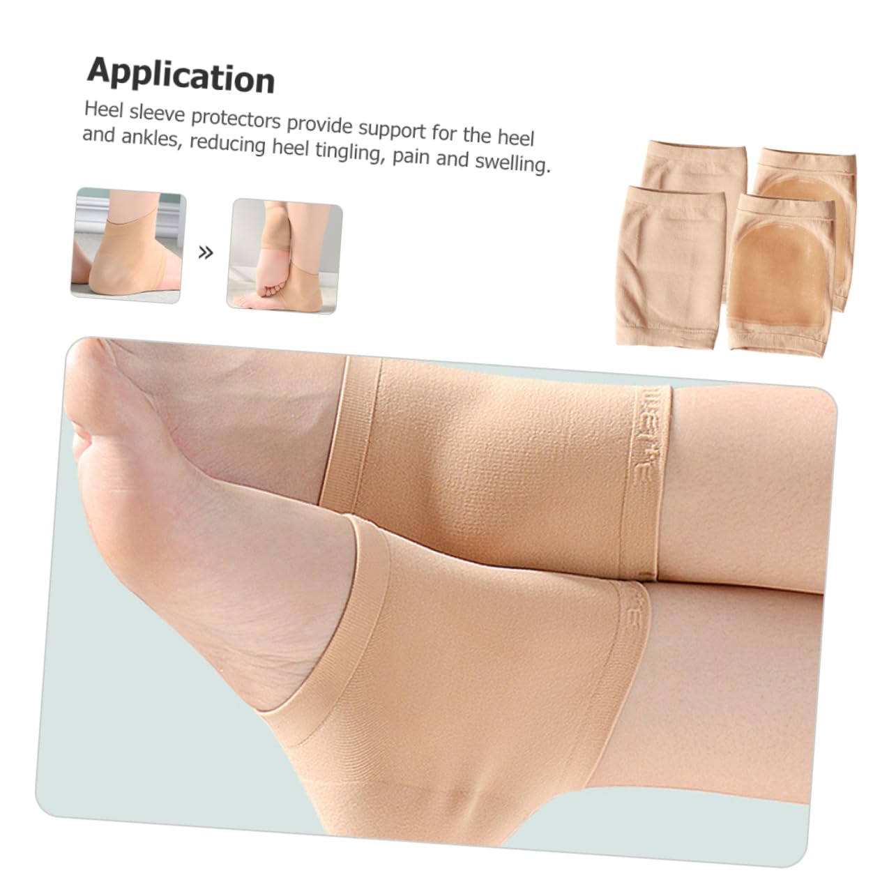 MOLUCKFU 5sets Moisturizing Foot Socks Shoe Heel Protectors Ankle Compression Sleeve for Cracked Heel Wrap 2pairs*5