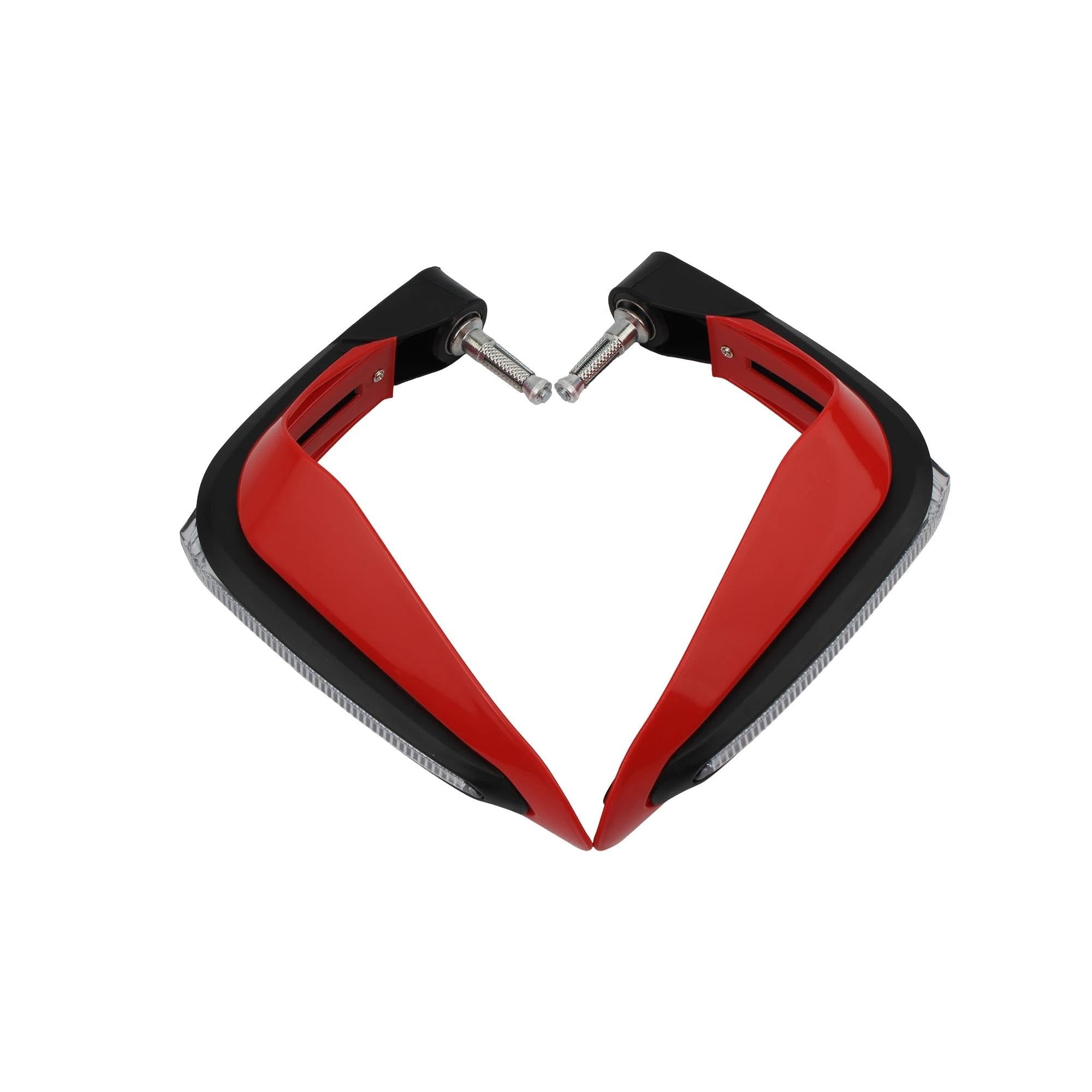 HDHCSCAGH Motorcycle Handguard Shield Universal Hand Guards Handguard Windproof Shield Protector Motorcycle Modified Accessories Handlebar Protection Covers(Red Yellow-Light)