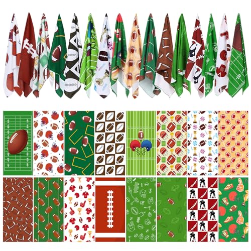 Redbaker 16 Packs 72 x 36 Inches Oversized Beach Towel Bulk Extra Large Pool Towels Set Microfiber Quick Dry Swim Towel Blanket for Women Men Adult Bath Travel(Multicolor, Football Style)
