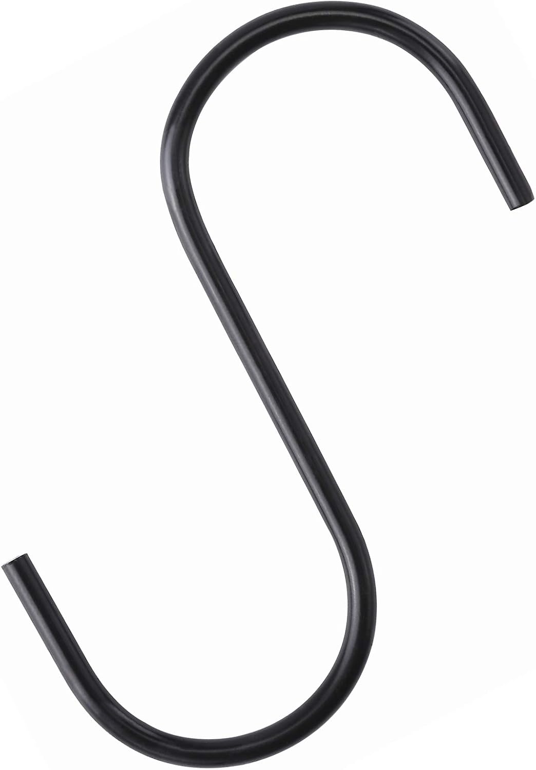Rivexy 30 Pack Black S Hooks for Hanging Plants, S Hooks for Hanging Clothes, Stainless Steel S Hooks Heavy Duty, Durable S Shaped Hooks for Kitchen, Large S Hooks for Hanging Heavy Duty, Closet Hooks
