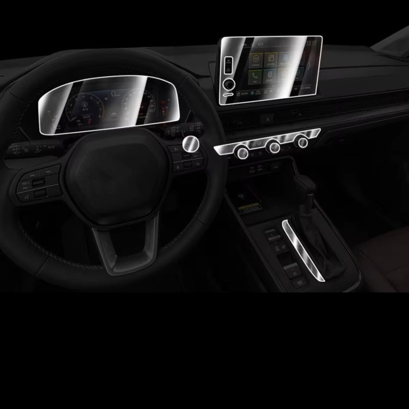 Kompatibel Mit CR-V 2026, Auto-GPS-Displayschutz, Displayschutzfolie, Armaturenbrett-Displays, Konsolen-Innenraumschutz, HD-klar Schutzfolie Auto Navi(B)