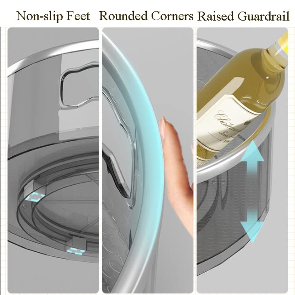 Organizador Giratorio Transparente Plataforma giratoria Lazy Susan de 12 Pulgadas Estante para Especias Bandeja de Almacenamiento giratoria de Gran Capacidad para latas y Especias Organizad