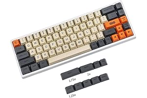 YMDK 64 Key Keyboard Carbon Custom Keycaps