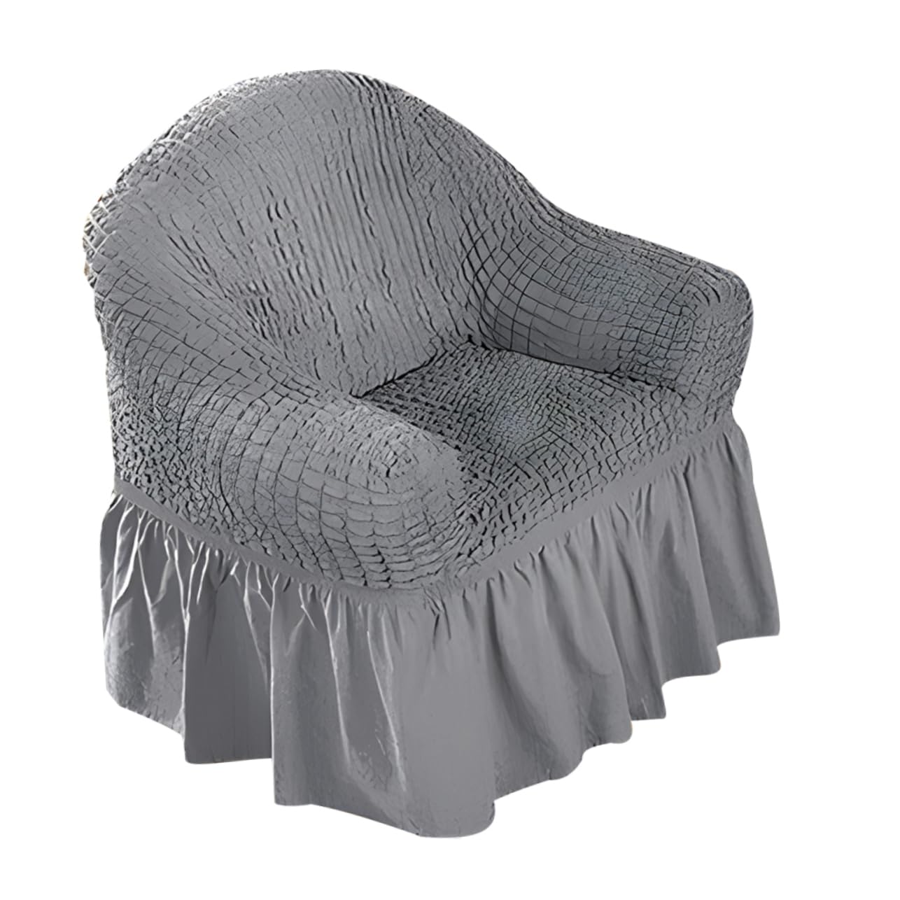 FUNOMOCYA Chenille Sofa Covers Stretch Recliner Slipcover Large Couch Cover Protective Gray Pockets