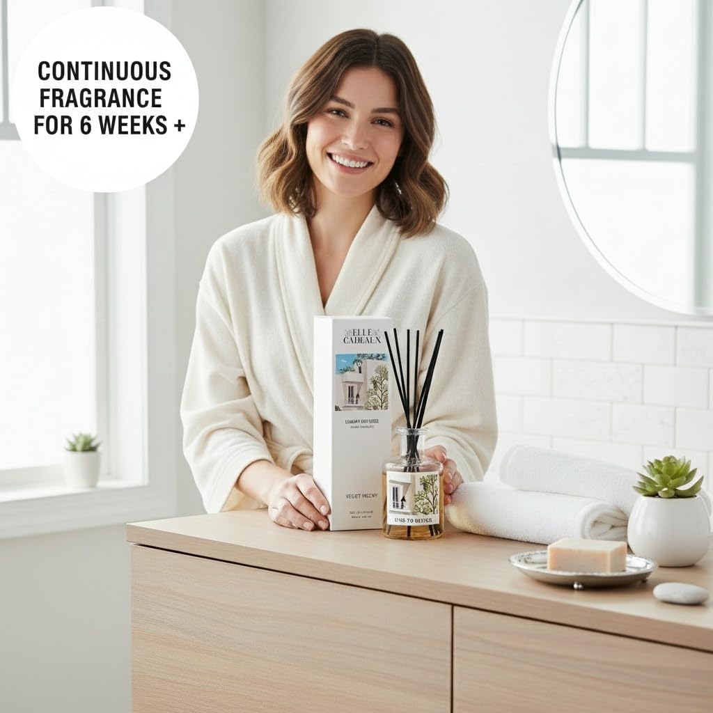 Peony Garden Oil Reed Diffuser | Sweet Floral Scent Essential Oils | Aromatherapy Diffuser & Room Freshener | Home, Bathroom & Office Decor | Housewarming Gift | 6oz