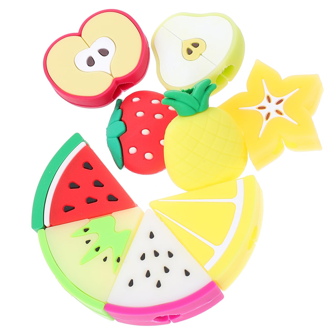 GALPADA 9Pcs Fruit Shaped Cable Protectors Usb Phone Charger Covers Breakproof Cute Charging Cable Decorations for Data Line