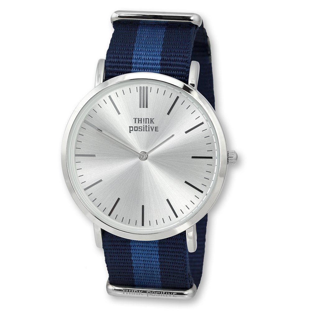 Think Positive UTP3055B - Orologio da polso analogico da donna, in tessuto e nylon, colore: Blu