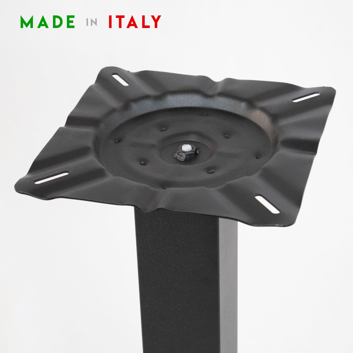 MOHOME Gambe per Tavolo Ferro Made In Italy Nero Rotondo Quadrato Stile Moderno Struttura Robusta Base Stabile Solida Piedini Regolatori Tavoli Soggiorno Bar Bistrò Ristoranti Catering