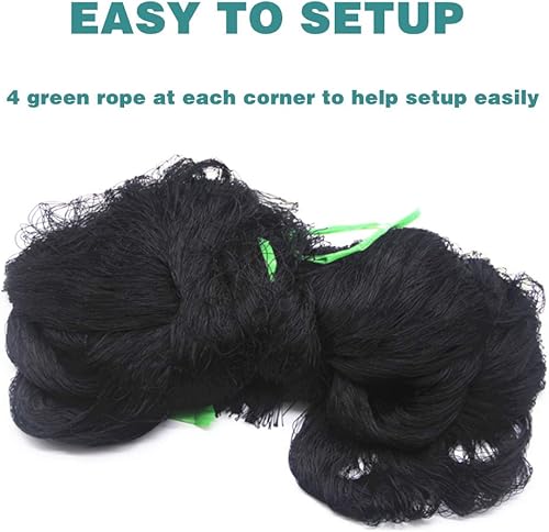 Miniatura 3 de Red para pájaros de 50 x 50 pies, valla de barrera resistente para jardín, protege árboles, aves, plantas, estanques, mantiene a los halcones,