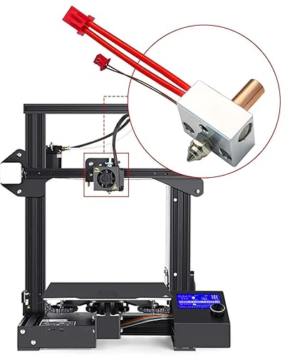 Miniatura 2 de Kit de bloque de calentador de extrusor de 0.016 in para Sprite de alta temperatura 572.0 F compatible con FDM, Ender 3 S1, Ender 3 S1 Pro,