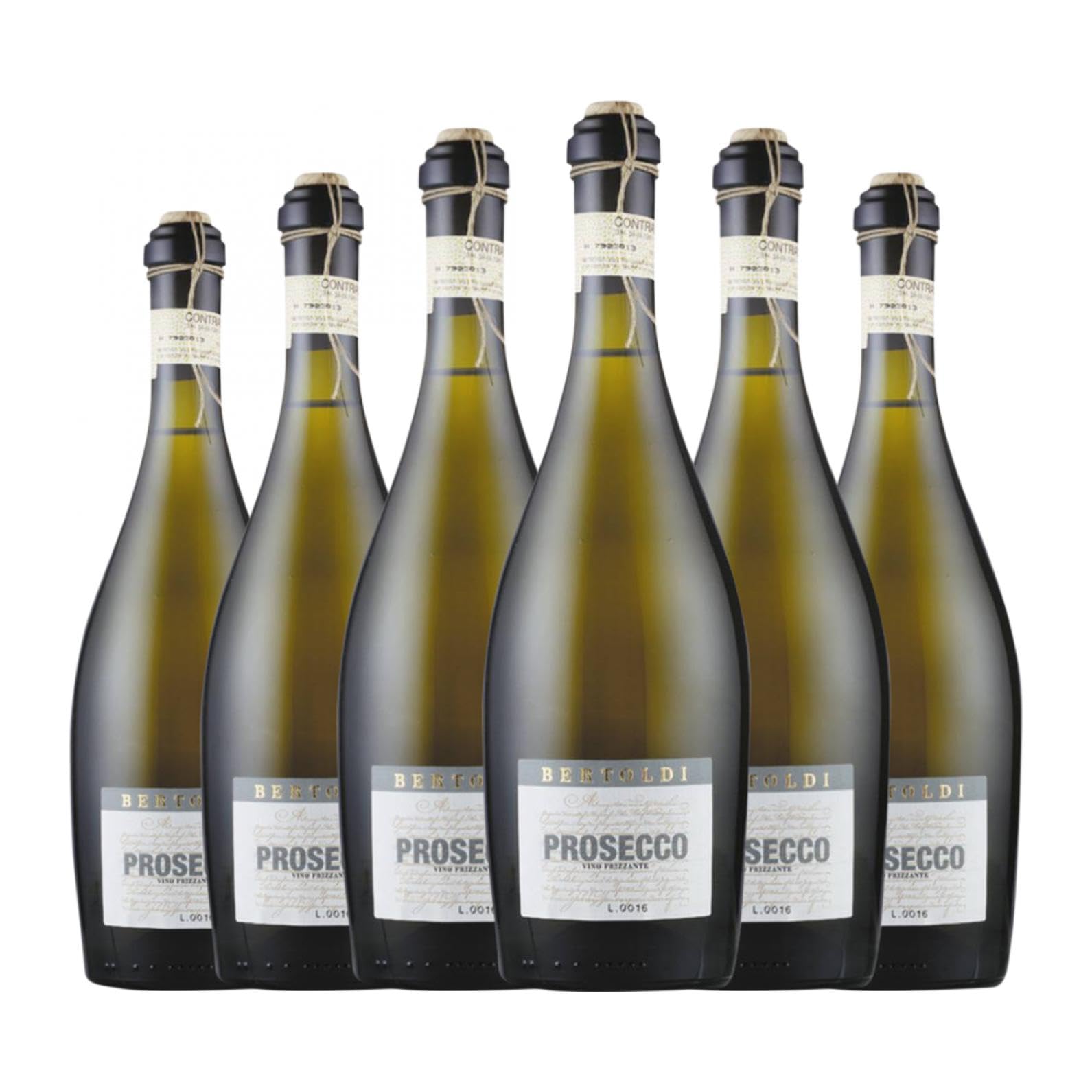 Bertoldi Frizzante Glera Prosecco 75 cl Espumoso blanco (Caja de 6 Botellas de 75 cl)