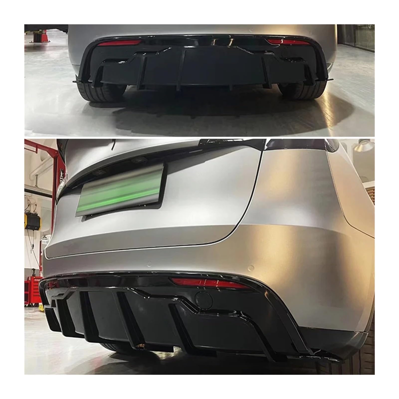 Difusor Trasero rápido para Kits para Aero, Parachoques, Labio, Barbilla, Cuerpo, para Tesla, Modelo 3 Y 2023, 2017-2023(3 Carbon Fiber)