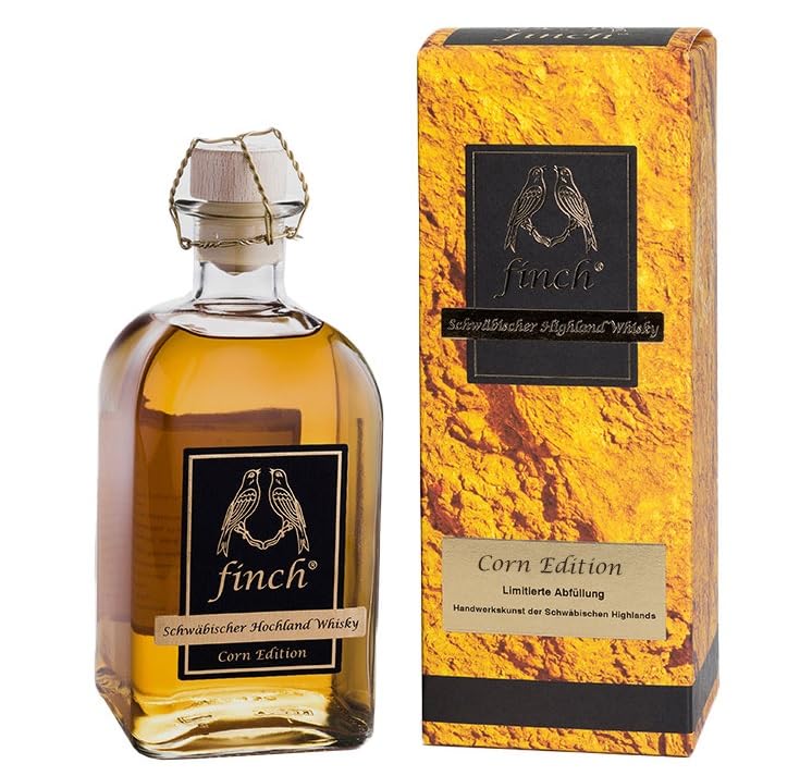 finch Whiskydestillerie Corn Edition 46 Prozent vol. Schwäbischer Whisky in Geschenkverpackung (1 x 0.5 l)