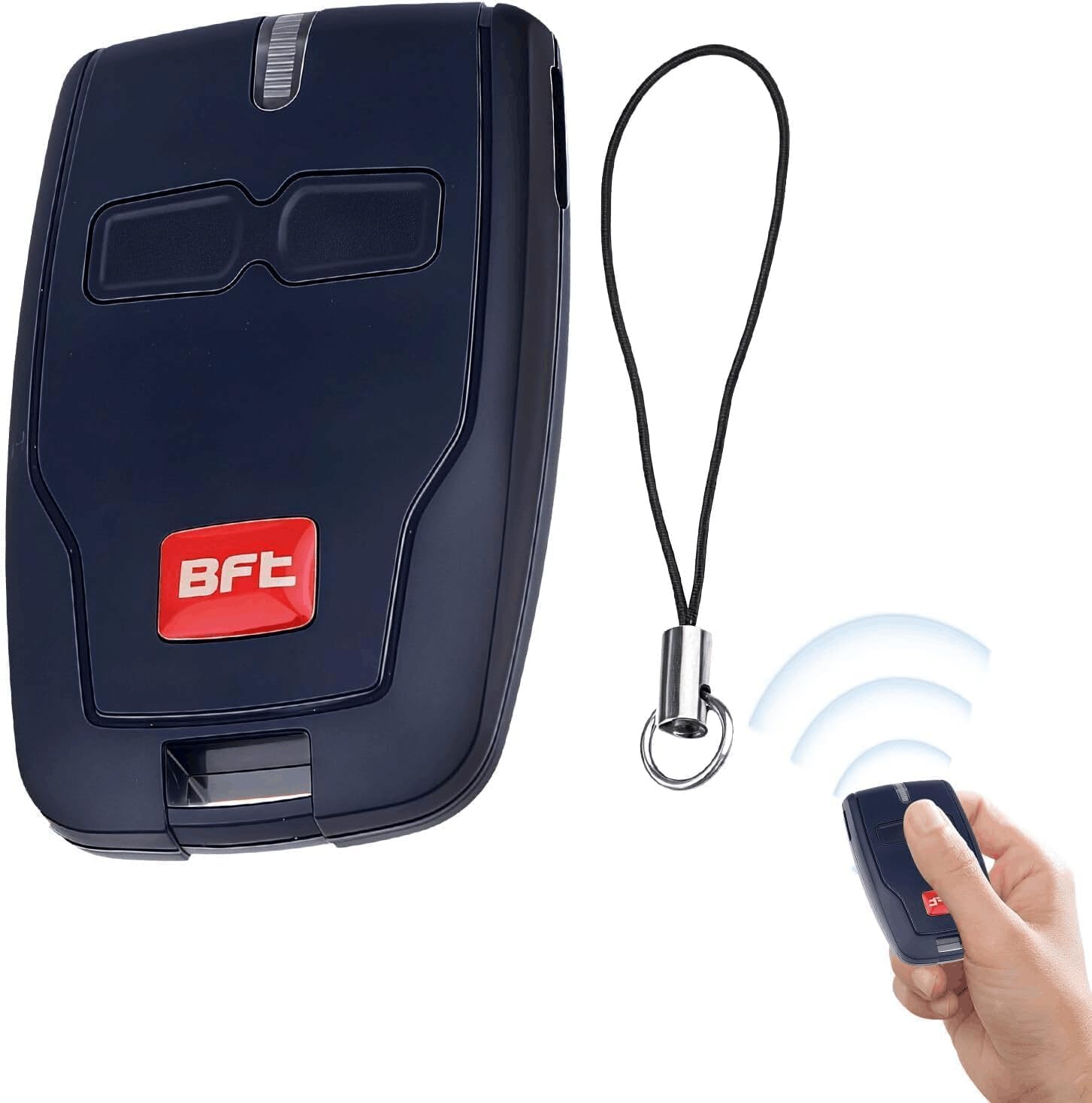 Telecomandi da 433MHz per apriportone BFT, sostitutivi per telecomando BFT Mitto 2, telecomando per garage a 2 canali con portachiavi, compatibile con sistema di cancello elettrico MITTO B