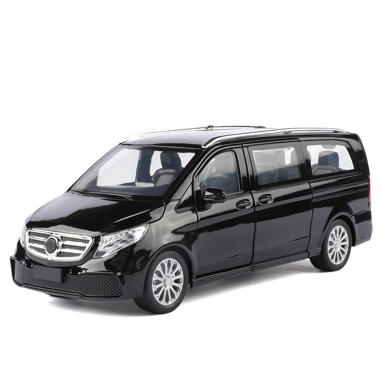 BANKOTO Diecast Car 1:24 For Benz V260L Diecast Metal Alloy Car Model Collection Collectible(Black)