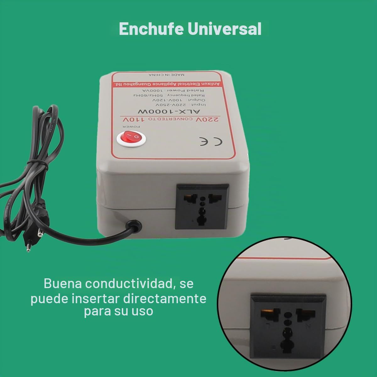 Convertidor De Voltaje 220 V A 110 V 1000 W Transformador De Alimentación 500 W