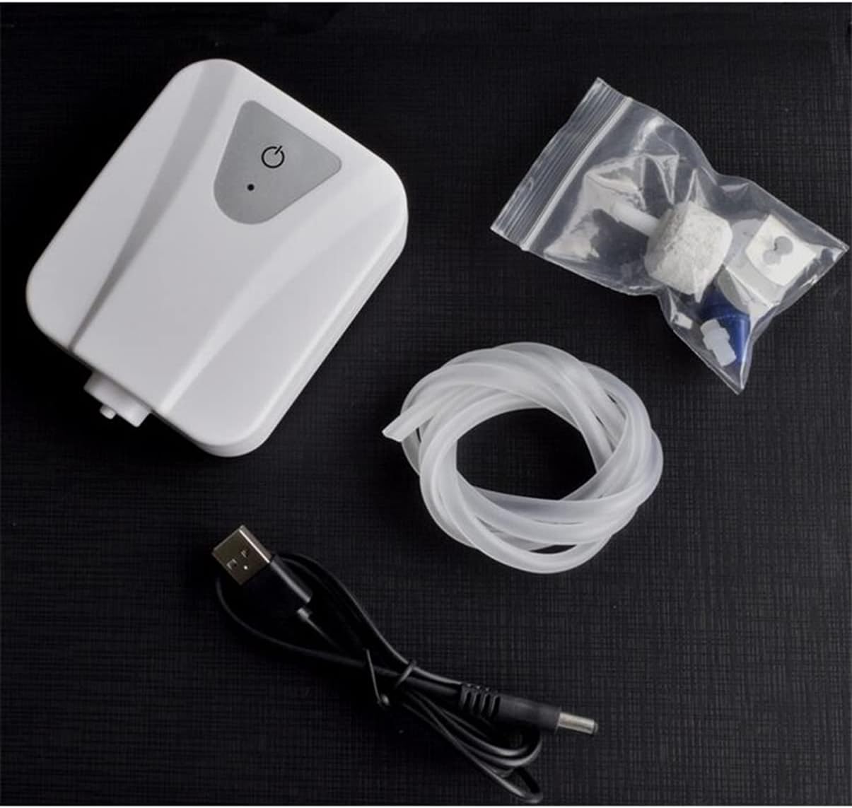 POPETPOP Solar-Powered Oxygen Air Pump for Fish Tanks and Hydroponics Low Noise Air Displacement Economic Power-Saving Design White