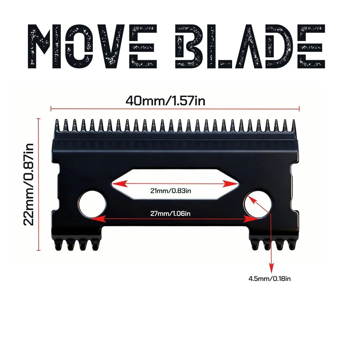 Professioneller Haarschneider Aus Stahl, FADE Titan, Austauschbarer Schneidkopf, Kompatibel Mit Madeshow, M10 Und M5(2PC)
