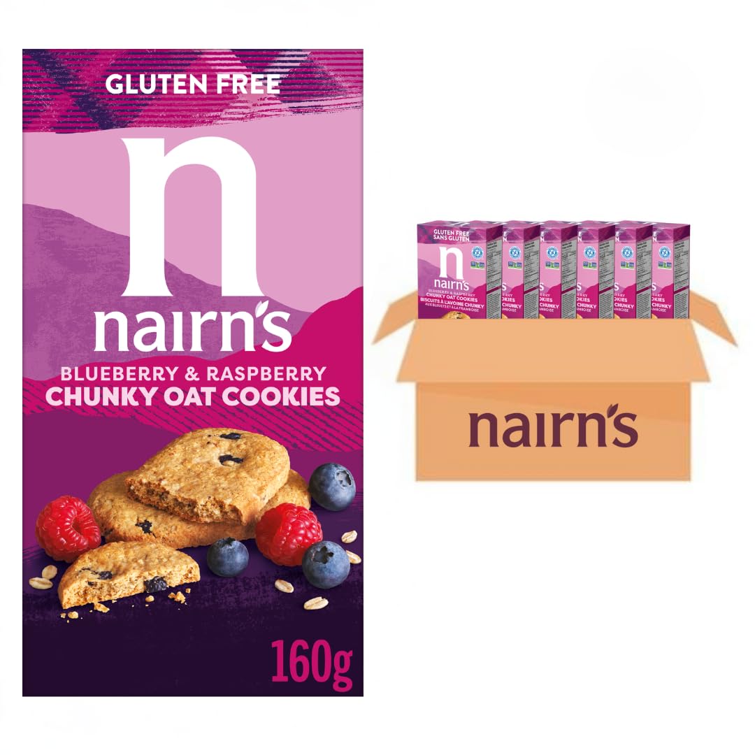 Chunky Raspberry Nairn’s – Blueberry & Raspberry Chunky Oat Cookies | Made with Gluten ...