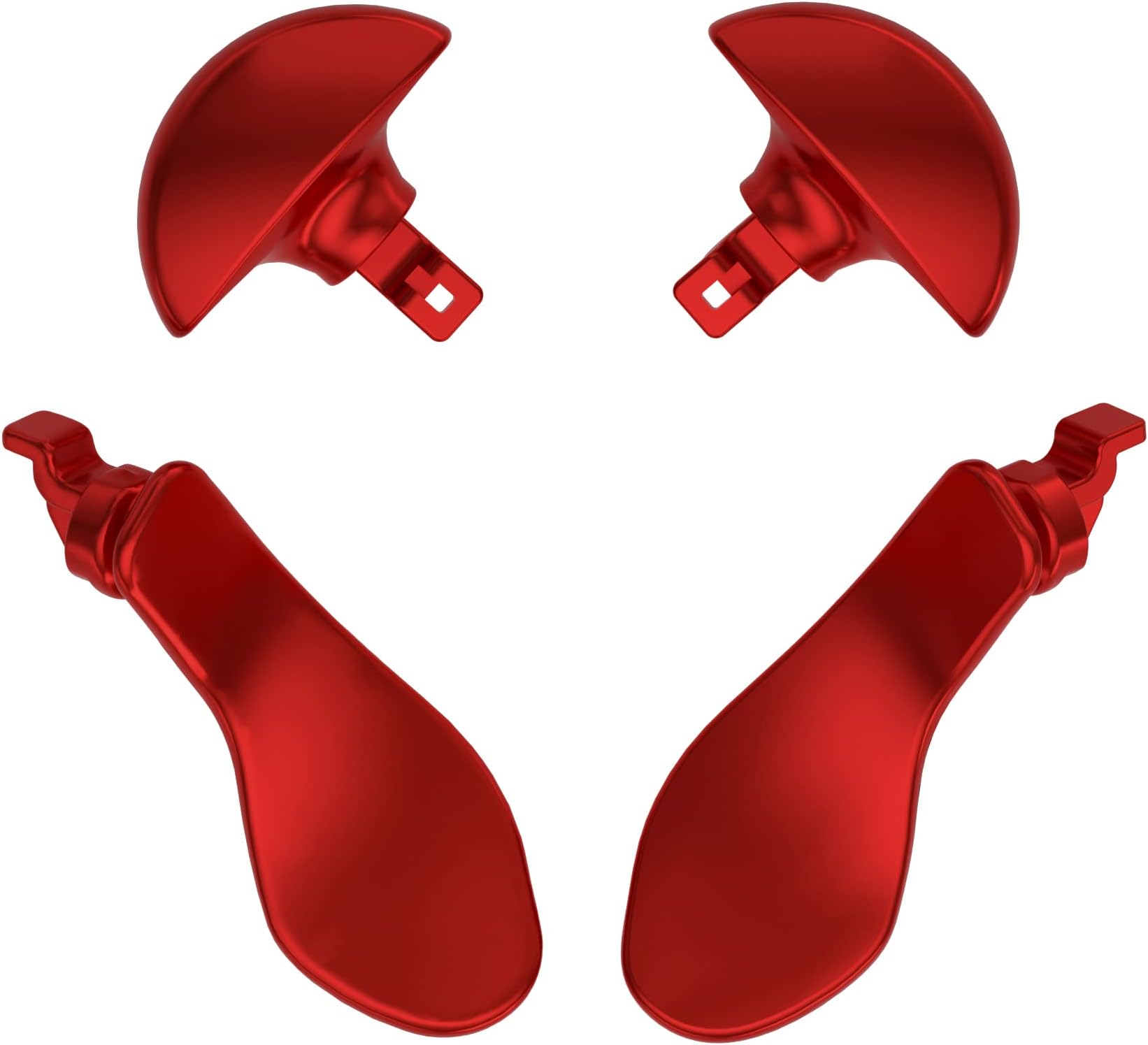 eXtremeRate Back Paddles for PS5 Edge Controller, Metallic Scarlet Red Replacement Interchangeable 4PCS Metal Back Buttons for PS5 Edge - Controller NOT Included