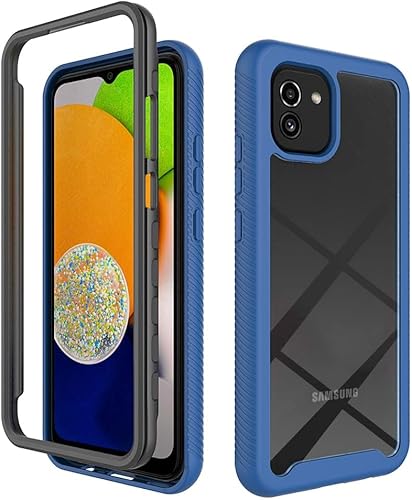 Asuwish Funda de teléfono para Samsung Galaxy A04e con protector de pantalla de vidrio templado y soporte delgado, funda protectora híbrida