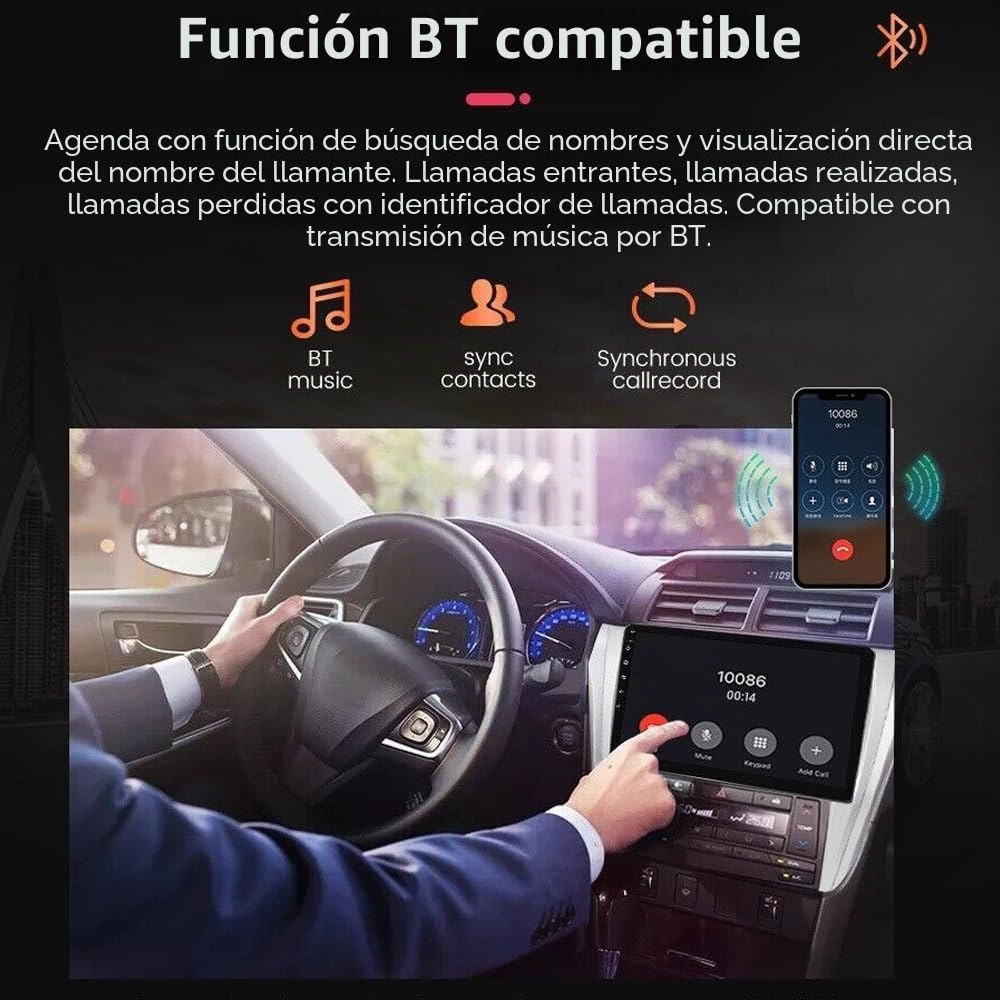 Radio de Coche with Android 13 de 9 Pulgadas con 2G + 32 G de Repuesto para Ford Fiesta MK6 2008-2016, Compatible con Android Auto with Wireless Carplay, WiFi Bluetooth 5.1 GPS DSP USB