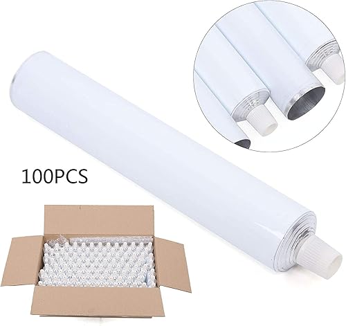 Miniatura 2 de Tubos vacíos de pasta de dientes, 100 piezas de 3.4 fl oz de aluminio reciclable tubo de pasta de dientes vacía con tapa de aguja, tubos