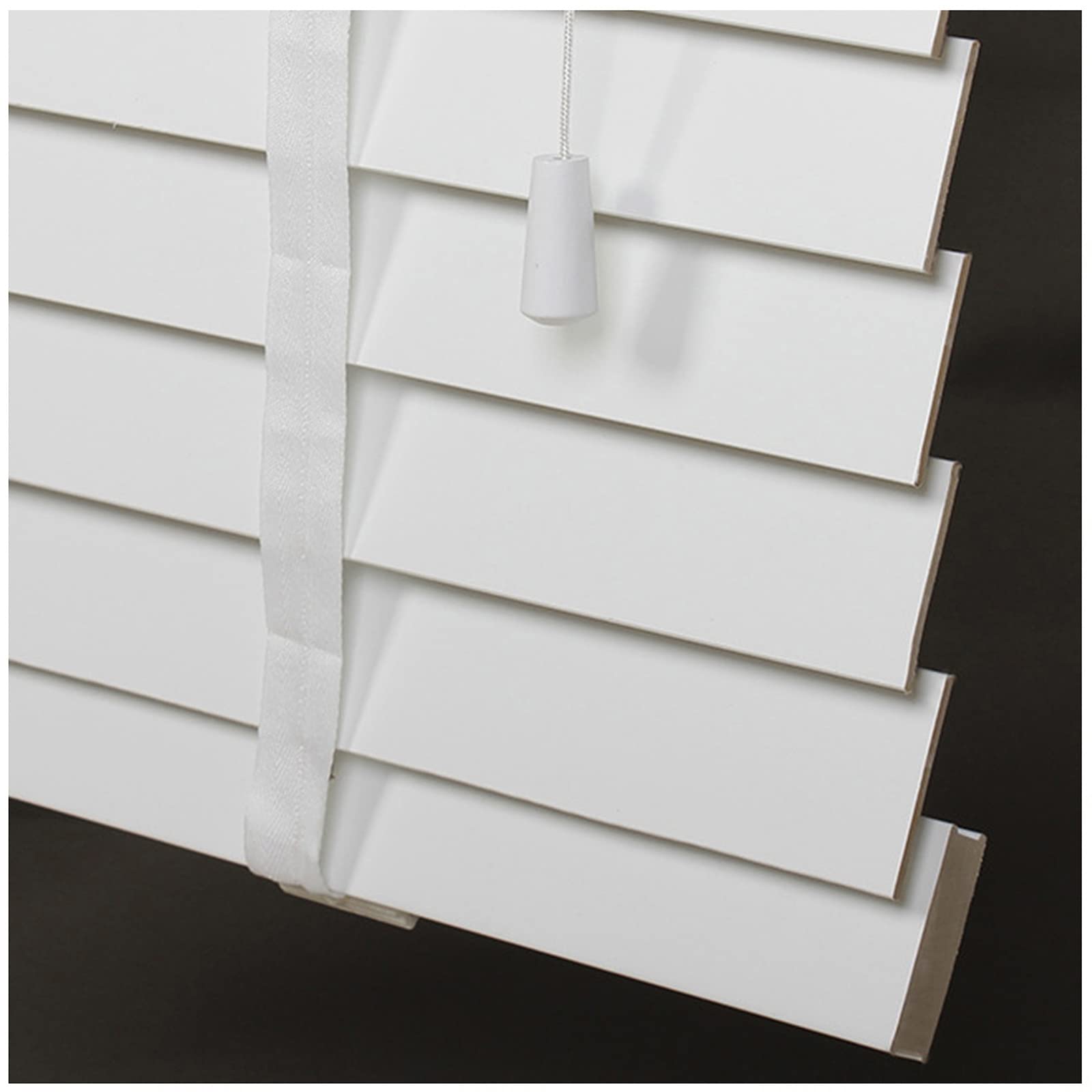 Bambusowe żaluzje weneckie, rolety okienne z filtrem światła, rolety weneckie z litego drewna, rolety na dzień i noc, rolety poziome, białe, szer. x wys. 150 x 150 cm