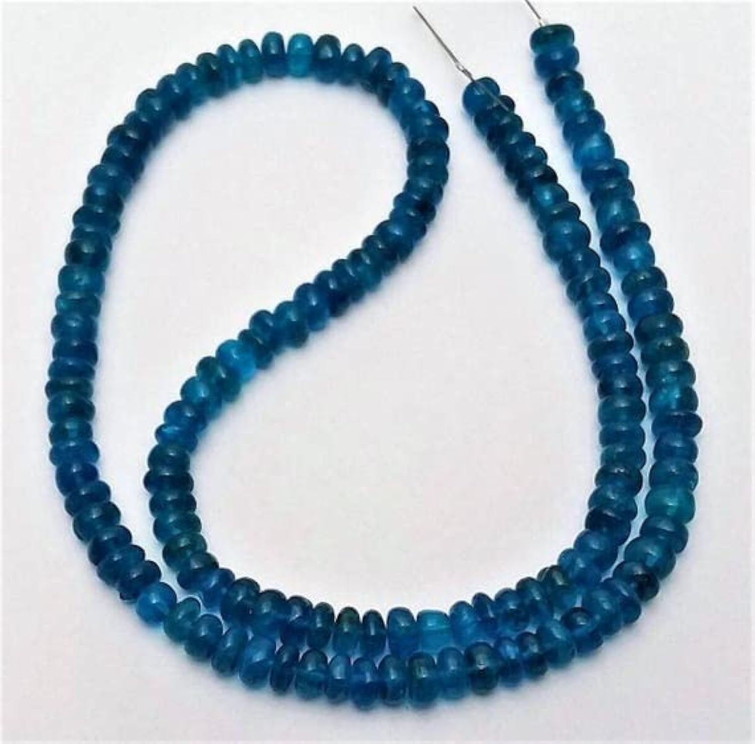 Apatite bleu néon perles rondelles 5 mm pour fabrication bijoux DIY créatifs