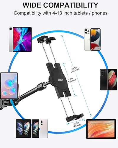 Miniatura 7 de Soporte de metal para tableta, resistente súper ventosa parabrisas de tablero para cochesemi camionetacamionetacamionetaSUVvehículo comercial - iPad