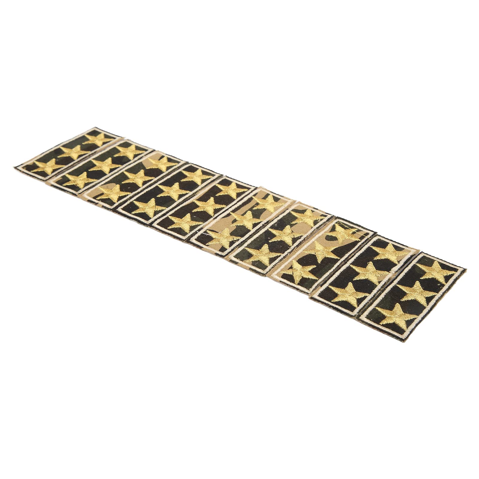 BigKing Toppe per Vestiti Multiuso 10 Pezzi Termoadesive Camouflage Stella a Cinque Punte Che Cattura L'occhio - Ampia Applicazione in Ferro in Cotone Resistente