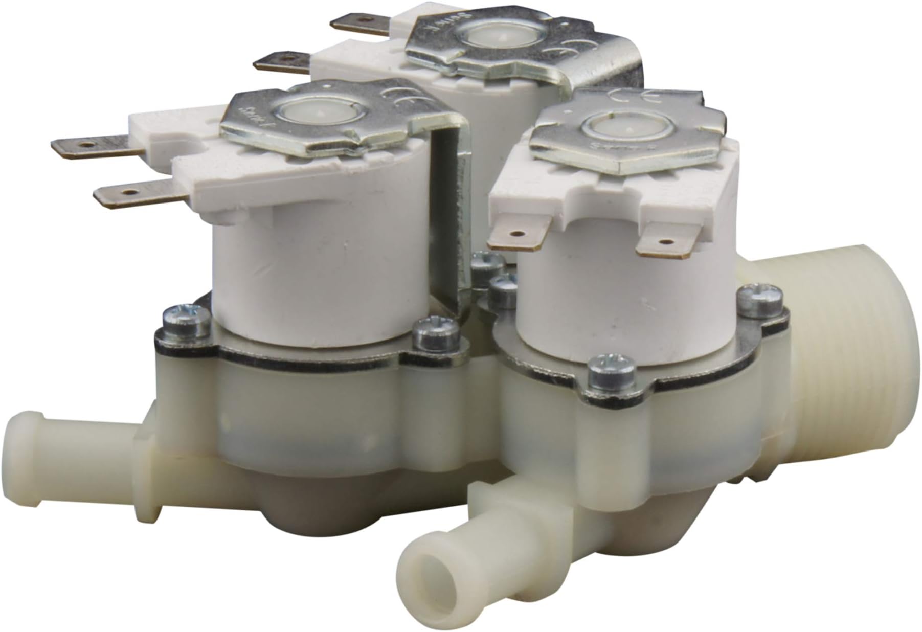Solenoid Valve RPE triple 3/4''x10mm nylon NBR 180° 0.2-10bar 230VAC