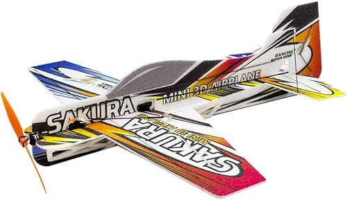 Actualización 3D EPP Avión Sakura Aerobatic Flying Airplane, 16.535 in Durable Foam RC Kit para construir para adultos (KIT+Motor+ESC+Servo+Mini 4CH