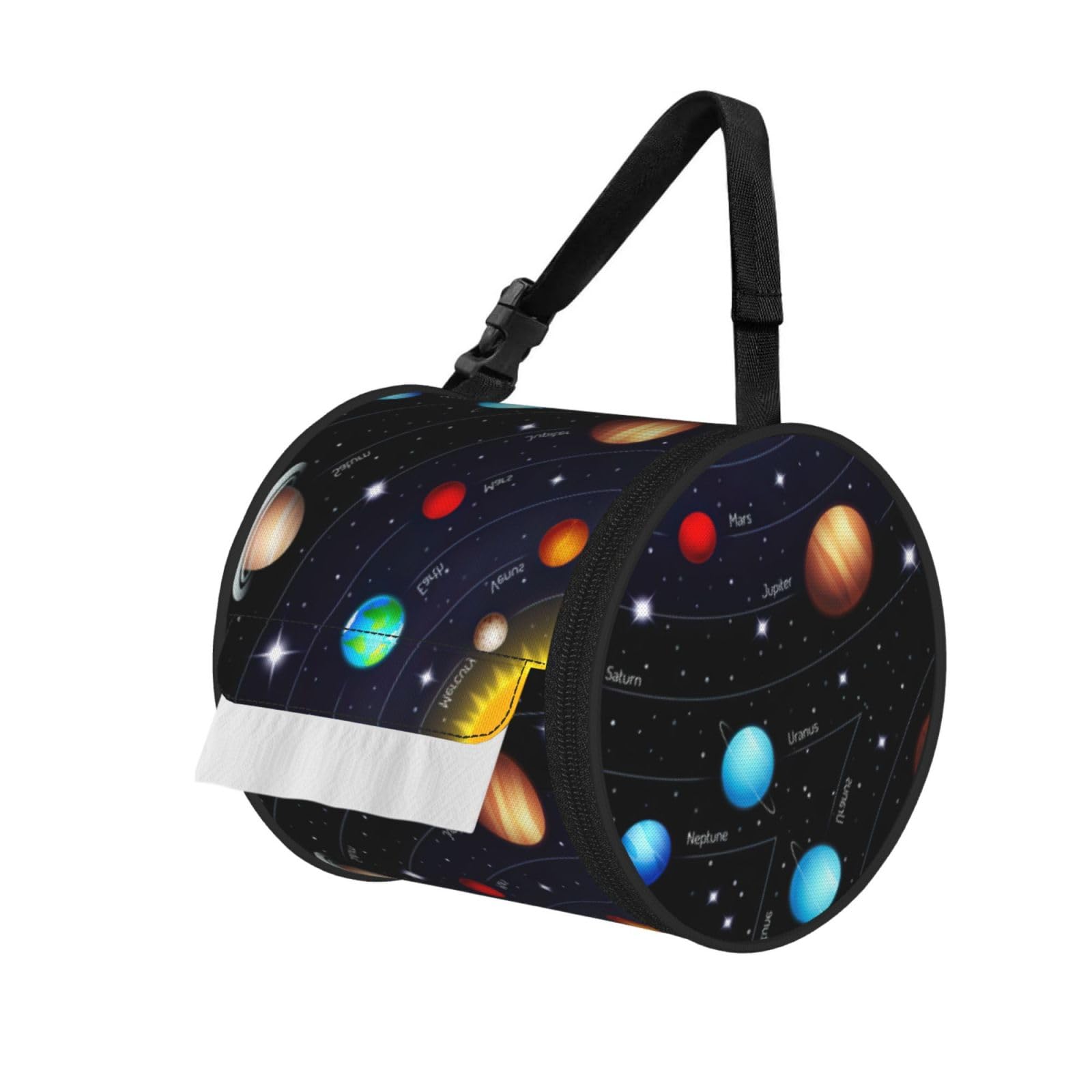 Solar Galaxy Print Fashion Tissues Organizer Box, Hanging Tissue Holder For Purse Coins For Car Office Daily Outing