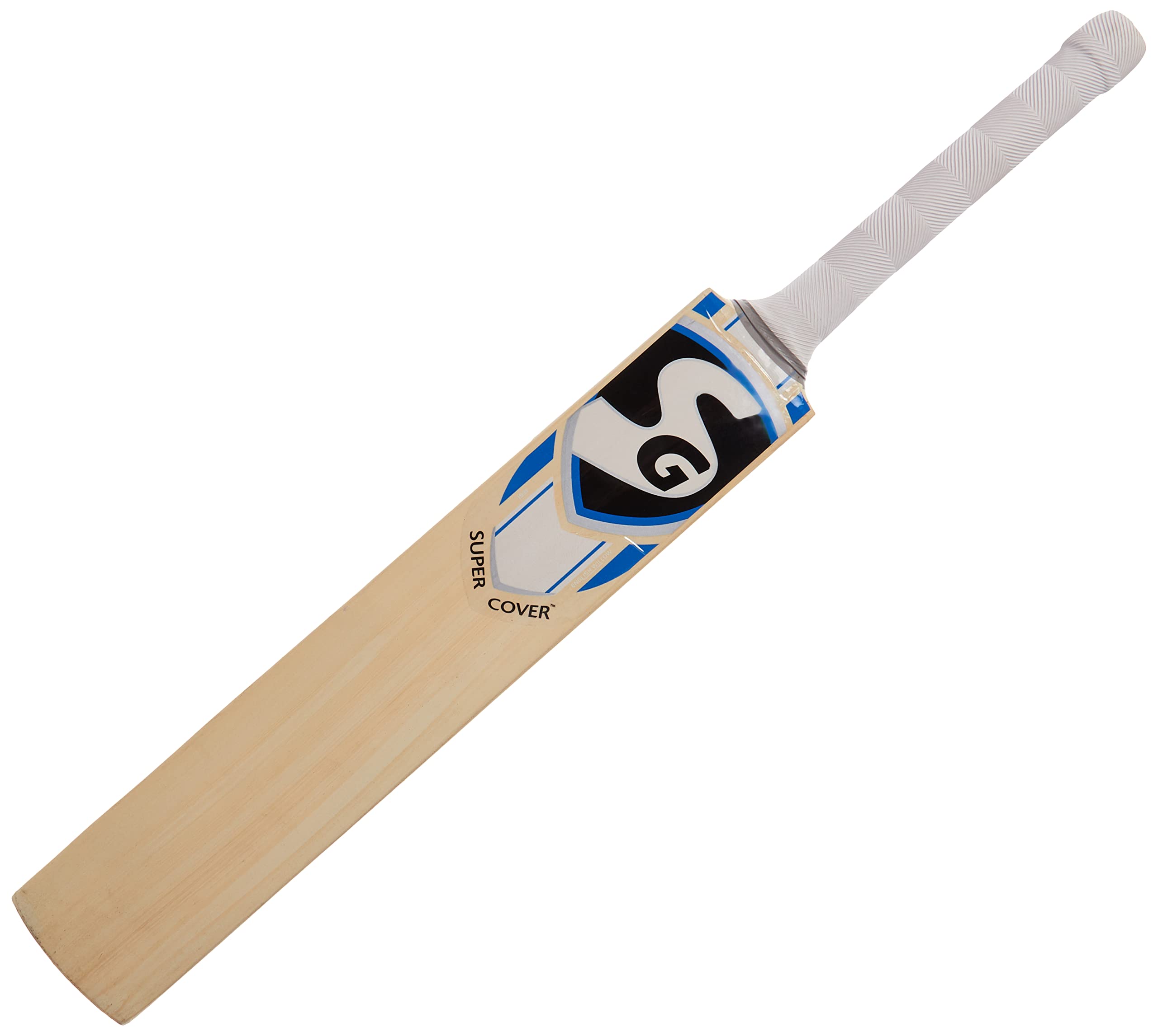 SGSuper Cover Grade 5 English Willow Cricket Bat (Size: Size 4,Leather Ball)