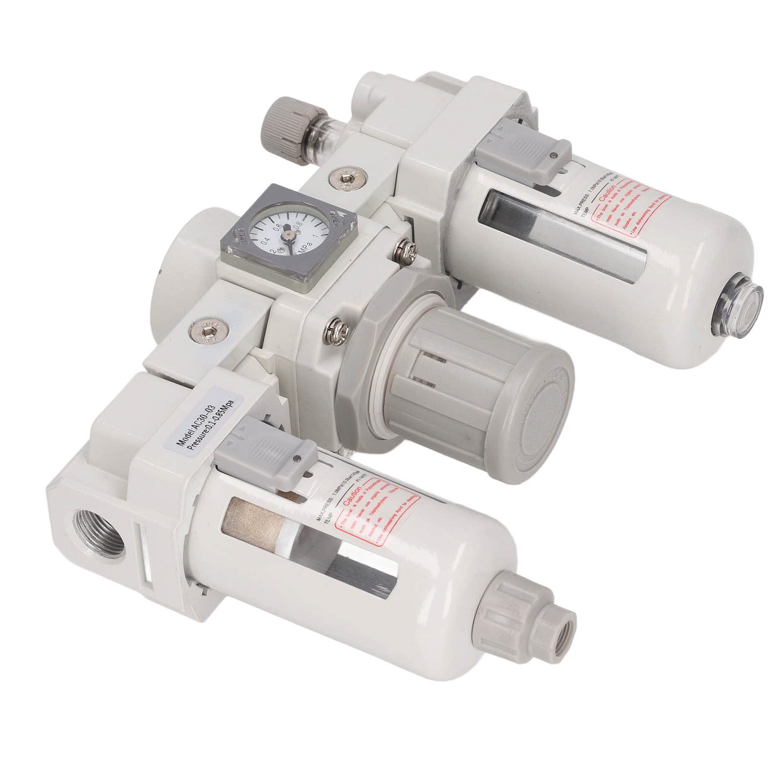 Regulador de presión de filtro de aire para compresor G3/8, regulador de presión de filtro de aire con separador de agua y aceite, filtro neumático de aleación de aluminio para
