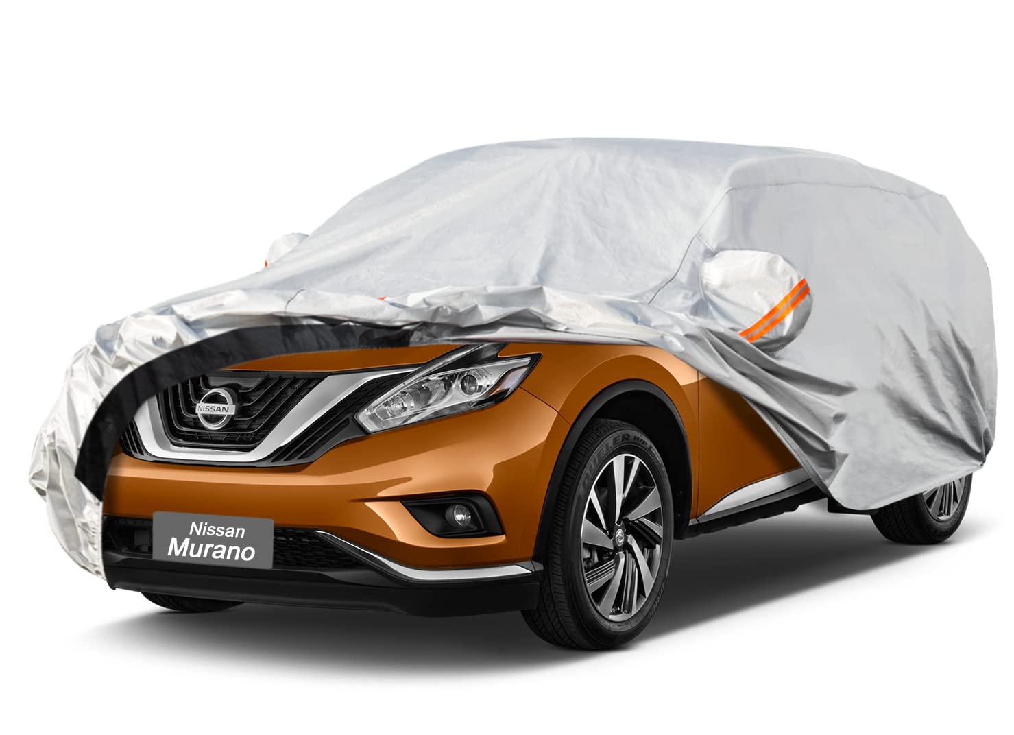 GUNHYI 6 Layers SUV Car Cover Custom Fit Nissan Murano (2002-2026) | All-Weather Waterproof Heavy-Duty Fabric, scratch-proof cotton lining, outdoor sun/rain/snow/wind/dust protection.