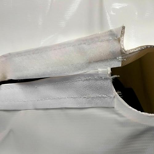 Miniatura 7 de Moose Supply - Cubierta de barril de lluvia de 55 galones, vinilo blanco, se adapta a la mayoría de tambores de 55 galones, 24 x 36 pulgadas,