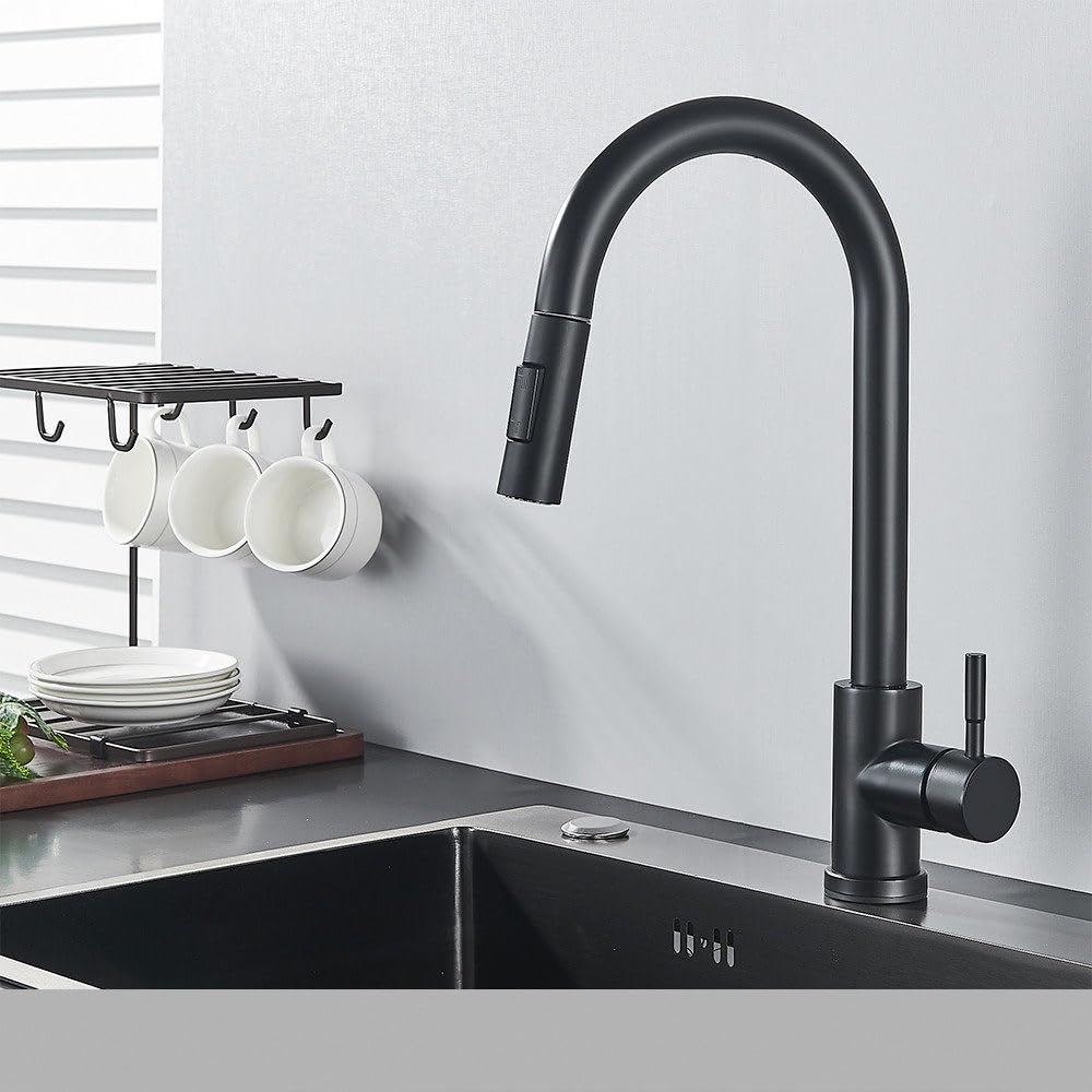 ZQFHSX Touchless Kitchen Faucet with Motion Sensor for Hands-Free Operation in Modern Kitchens