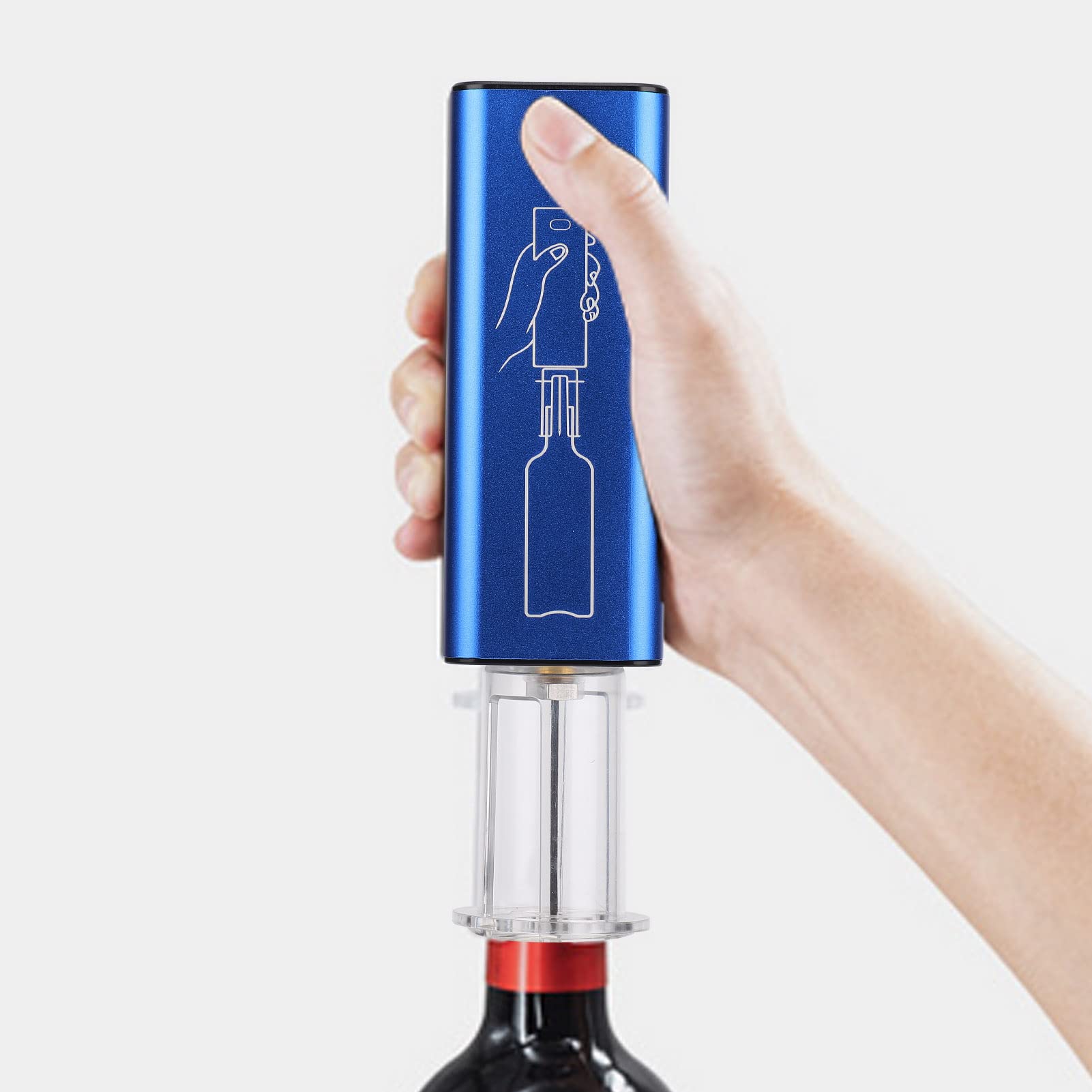 Elektryczny otwieracz do wina, z obcinaczem folii, jedno kliknięcie otwarcia butelki, ładowanie USB, bezprzewodowy 4 w 1 Food Grade Automatic Bottle Opener dla domu, hotelu, baru lub festiwalu Gift