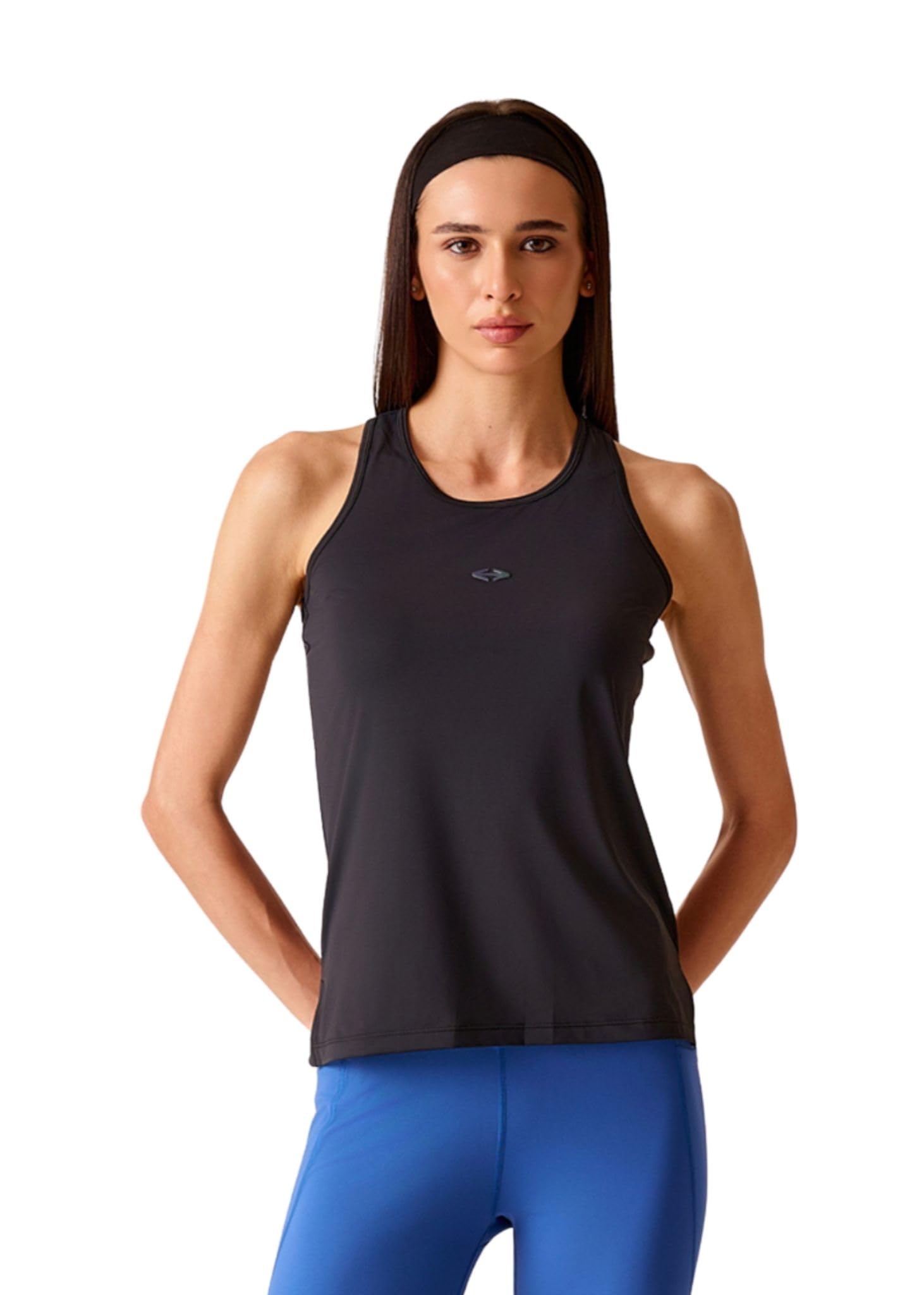 strch Nylon Womens Twisted Back Tank | Tank Top | Jet Black | XL-picture-27