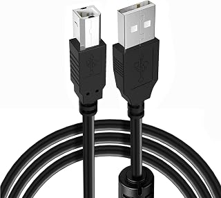 Xivip USB Printer Cable 5 Feet, USB A to B Printer Cord Compatible with HP OfficeJet Pro 9025 9020 9015 8210 8710 8015 8025 8028 7740, HP deskjet, Envy, Canon, Epson, Lexmark, Xerox, More