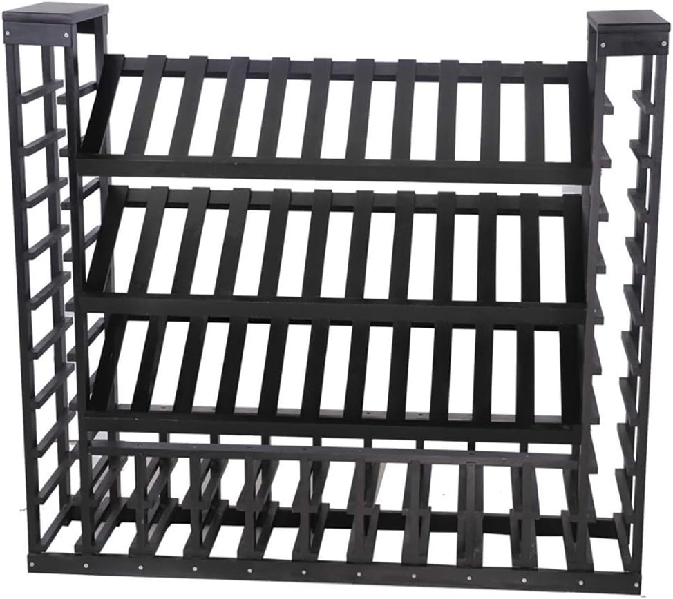 Large Capacity Wine Cabinet 72 Bottles Wooden Tall Freestanding Wine Display Stand Floor Storage Wine Rack for Household Wine Shelf for Wine Cellar Bar Wine Show C