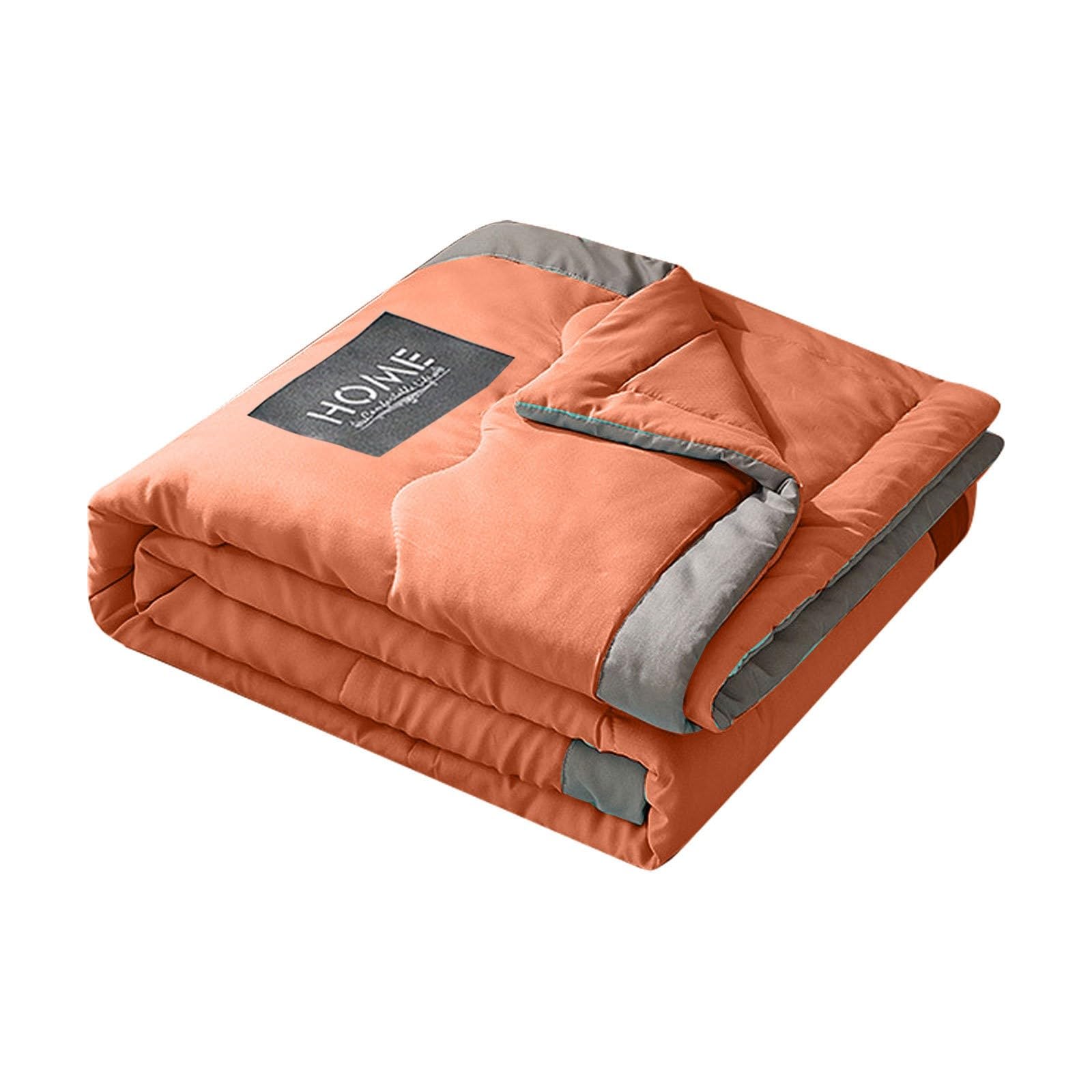 Cooling Blanket for Night Sweats - Ice Blankets for Hot Sleepers, Breathable Multi-size Blankets for Bed Summer Bedding Lightweight Cooling, Instant Cooling for Bed, Adults & Kids (Orange, 180x220cm)
